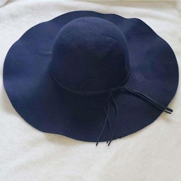 Accessories - Adorable Navy Wide Brim Cloche Hat